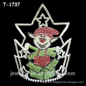 Fashion colored crystal elf surprised christmas pageant crowns